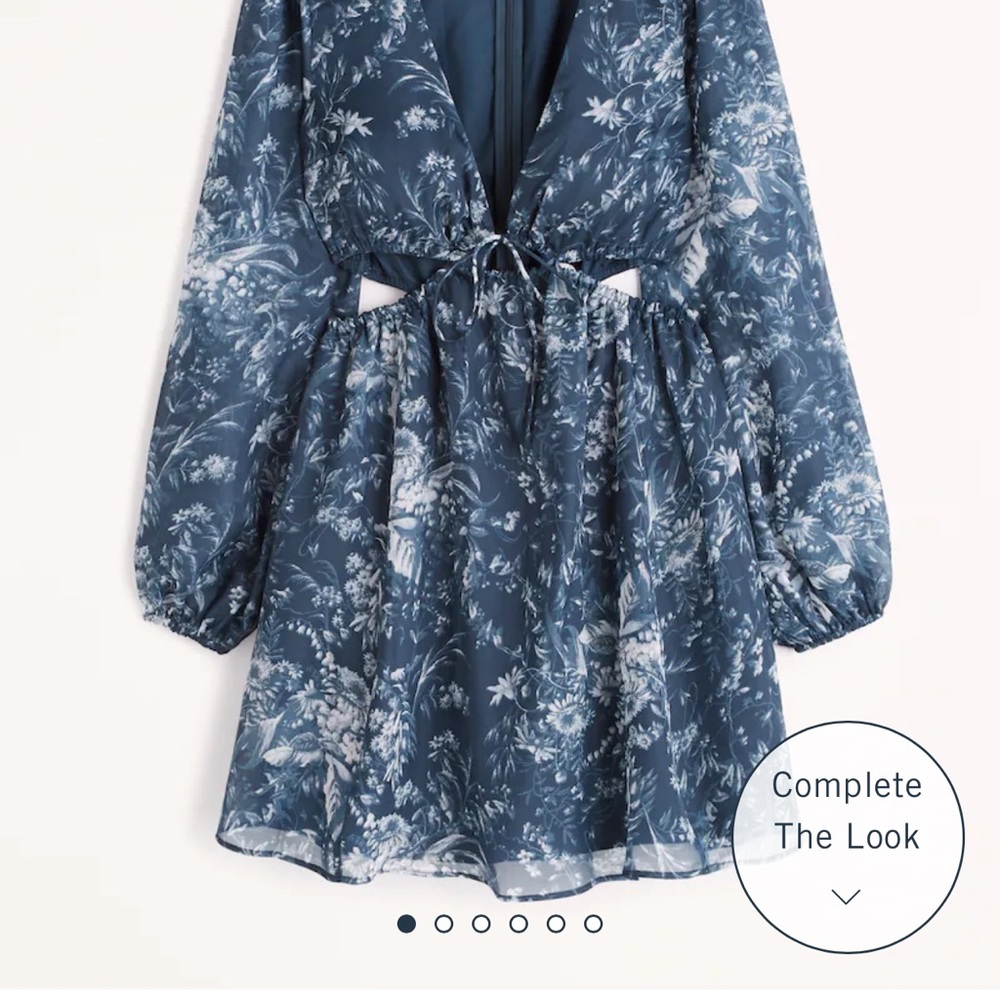 Abercrombie and Fitch Long-Sleeve Cutout Mini Dress